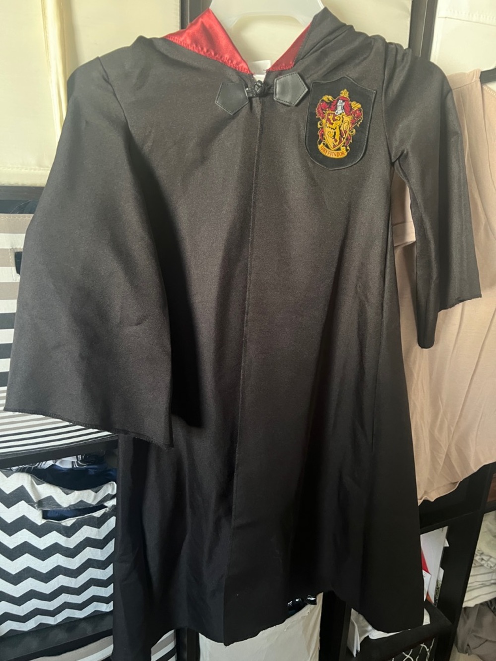 Gryffindor Black Wizard Robe with Red Lining